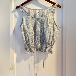 Esby Light Blue Floral Sleeveless Blouse